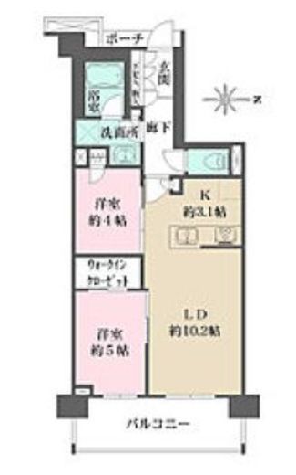 ブリリア小金井桜町 6階 間取り図