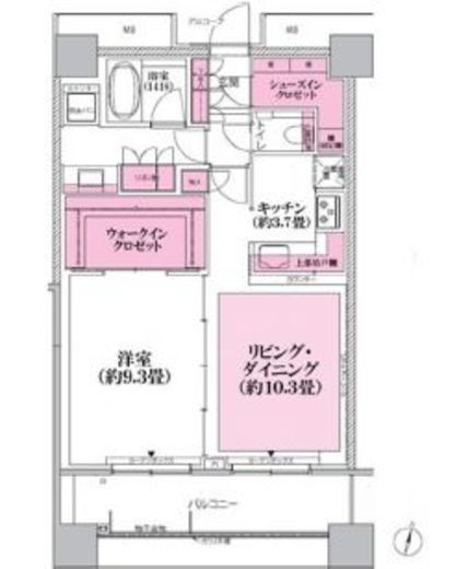 テラス渋谷美竹 12階 間取り図