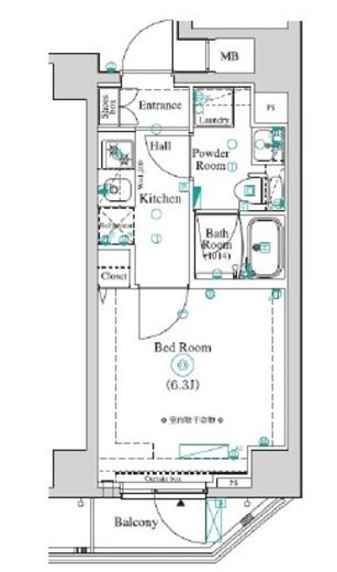 AZEST関内 4階 間取り図