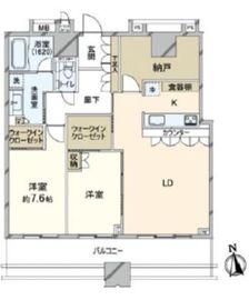 武蔵野タワーズスカイゲートタワー 22階 間取り図