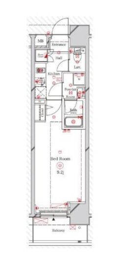 ラフィスタ三ノ輪 2階 間取り図