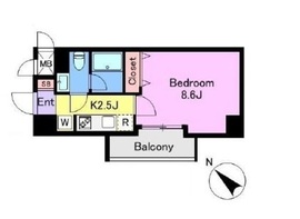 クレド新横浜 801 間取り図