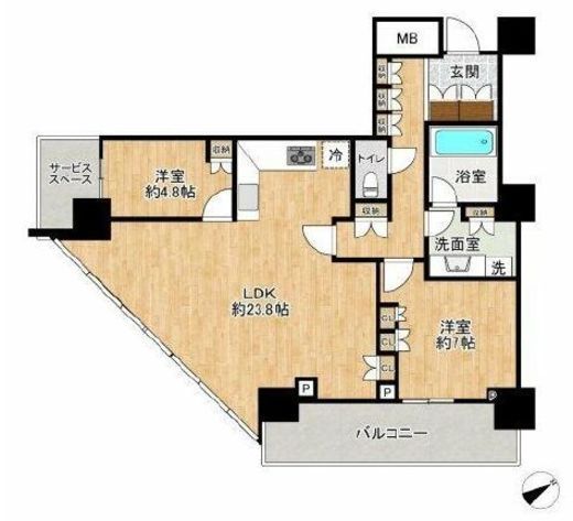 ザ・タワー横浜北仲 28階 間取り図