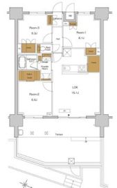 RJRプレシア東十条ガーデン 102 間取り図