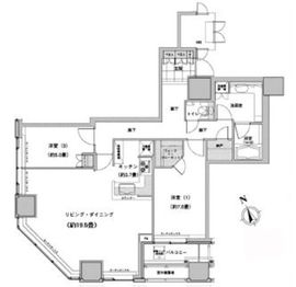 ウエストパークタワー池袋 3004 間取り図