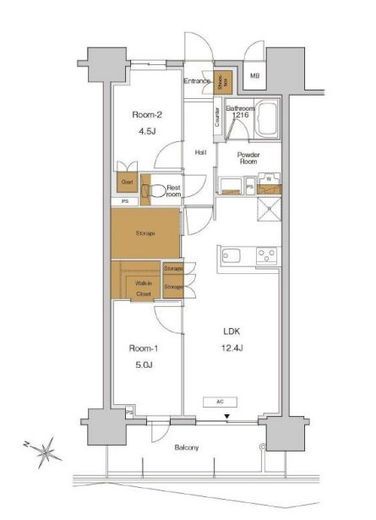 RJRプレシア東十条ガーデン 212 間取り図
