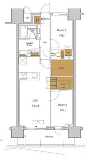 RJRプレシア東十条ガーデン 1209 間取り図