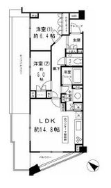 目黒諏訪山パークハウス 3階 間取り図