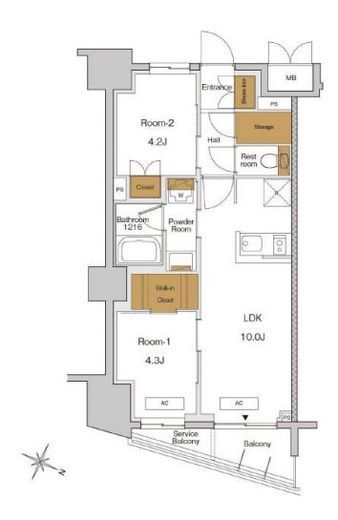 RJRプレシア東十条ガーデン 218 間取り図