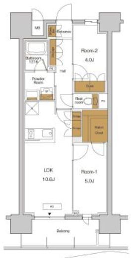 RJRプレシア東十条ガーデン 804 間取り図