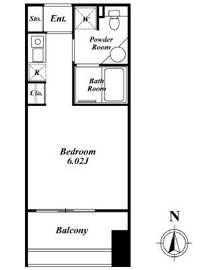 クレジデンス神谷町 1304 間取り図