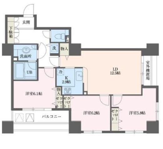 ドゥーエ横浜駅前 713 間取り図