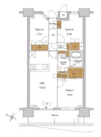 RJRプレシア東十条ガーデン 905 間取り図