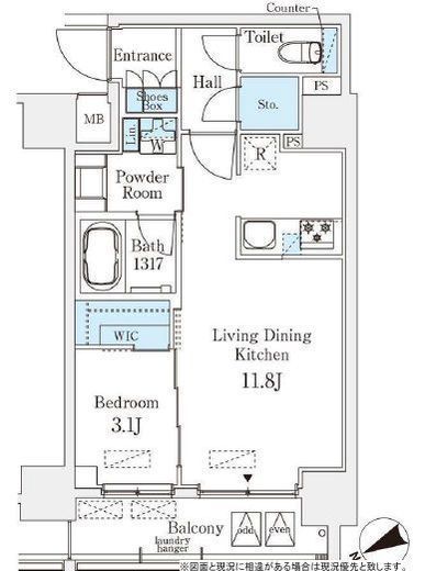 ベルファース八丁堀West 410 間取り図