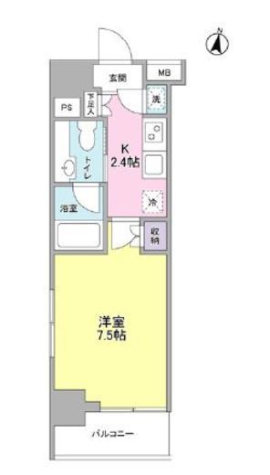 ディアレンス池上南WEST 606 間取り図