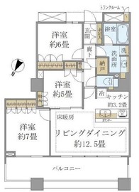 ブリリアマーレ有明 19階 間取り図
