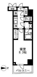 レジディア亀戸 1106 間取り図