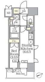 プライムガーデン銀座八丁堀 902 間取り図