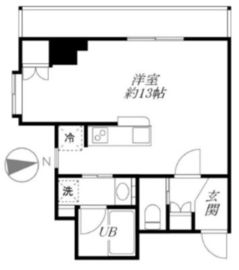 デュオ・スカーラ新宿 5階 間取り図