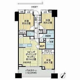 ブランズ溝の口レジデンス 3階 間取り図