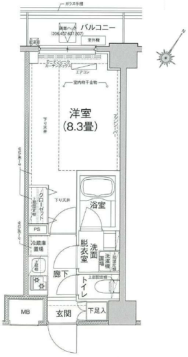 アイル グランデ川崎 6階 間取り図