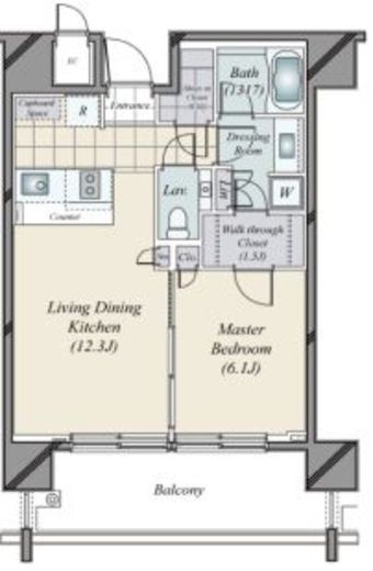 THE ROPPONGI TOKYO CLUB RESIDENCE 16階 間取り図
