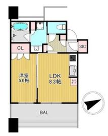 白金ザ・スカイ 14階 間取り図