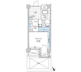 ガーデン原宿 206 間取り図