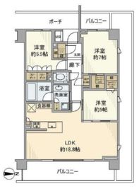 パークホームズ中野本町ザレジデンス 3階 間取り図