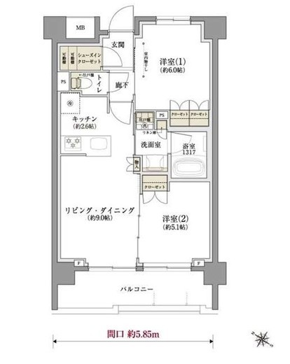 TENAS千歳船橋 106 間取り図