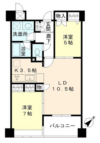 エーデルブルク 206 間取り図