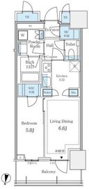 パークタワー西新宿 713 間取り図