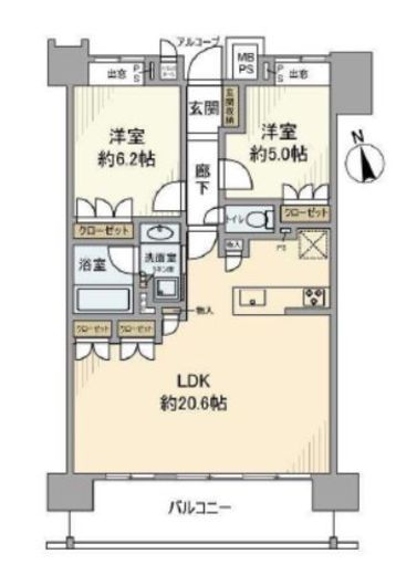 ライオンズ石神井公園ステーションゲート 6階 間取り図