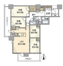 シティタワー金町タワー棟 8階 間取り図