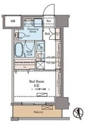 ラグゼナ北千住 12階 間取り図