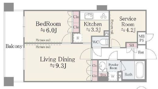CITY PLACE AYASE 610 間取り図