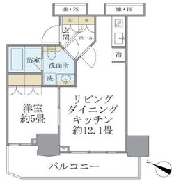 シティタワー新宿新都心 7階 間取り図