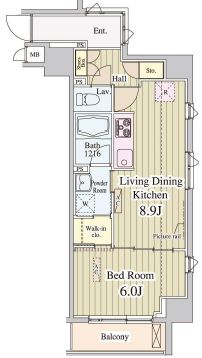 SK-ONE市ヶ谷 304 間取り図