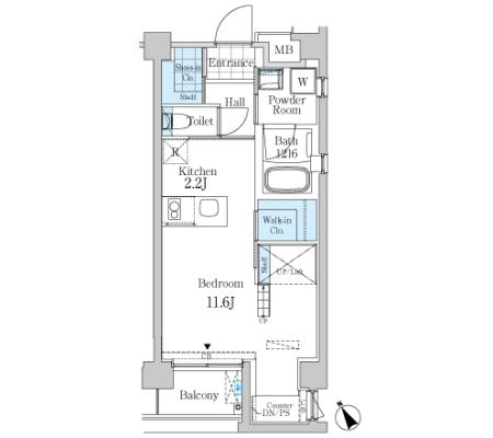 ガーデン原宿 306 間取り図