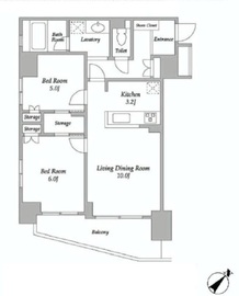 HF若松河田レジデンス 1202 間取り図