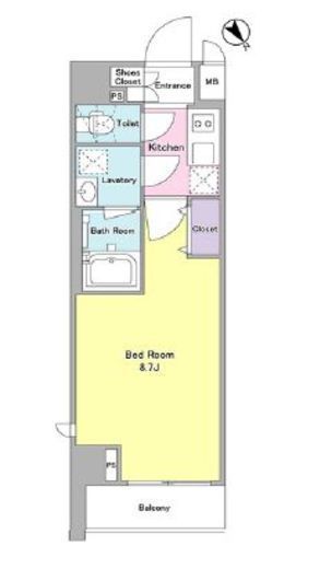 デルックス田端 606 間取り図