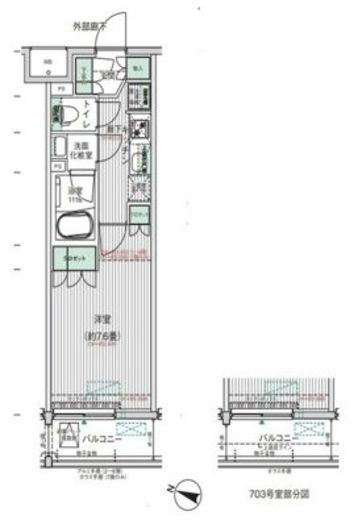 BPRレジデンス東十条 504 間取り図