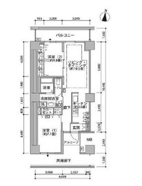 東雲キャナルコートCODAN 21-302 間取り図
