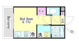 ラベルジェ渋谷神山町 3-B 間取り図