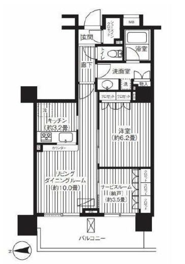 ル・サンクアイリスタワー 5階 間取り図