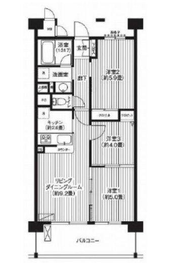 ピエス綱島 114 間取り図