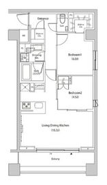 ザ・パークハビオ目黒プレイス 203 間取り図