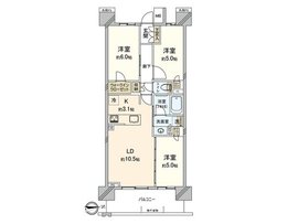 クレストプライムレジデンスパーク五番街 12階 間取り図