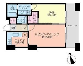 虎ノ門タワーズレジデンス 15階 間取り図