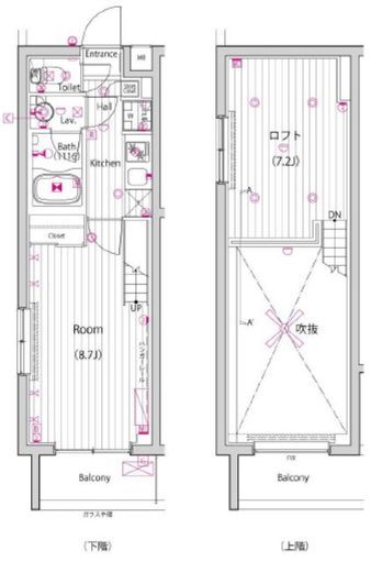 ガーラ・パークヒルズ武蔵小山 4階 間取り図
